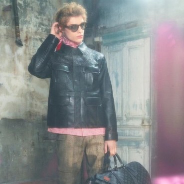 루이비통 남성 블랙 가죽 자켓 - Louis vuitton Mens Black Jackets 