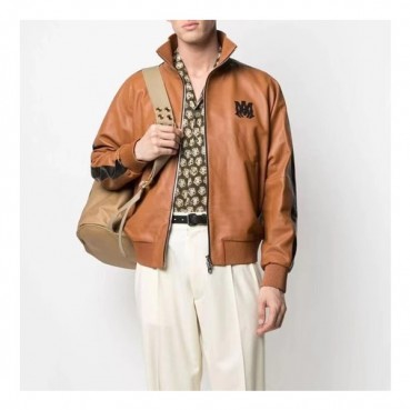 아미리 남성 캐쥬얼 카멜 가죽 자켓 - Amiri Mens Camel Jackets 