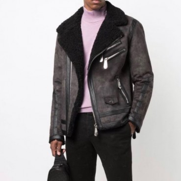필립플레인 남성 그레이 가죽 자켓 - Philipp Plein Mens Gray Jackets 