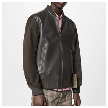 루이비통 남성 블랙 양면 가죽 자켓 - Louis vuitton Mens Black Jackets 