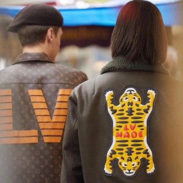 루이비통 남성 카키 가죽 자켓 - Louis vuitton Mens Khaki Jackets 