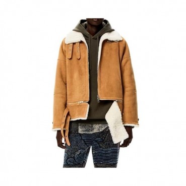 로에베 남성 카멜 가죽 자켓 - Loewe Mens Camel Jackets 