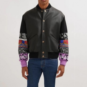 베르사체 남성 캐쥬얼 가죽 자켓 - Versace Mens Black Jackets 