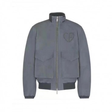 디올 남성 블루 가죽 자켓 - Dior Mens Blue Jackets 