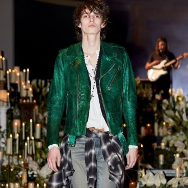 아미리 남성 캐쥬얼 그린 가죽 자켓 - Amiri Mens Green Jackets 