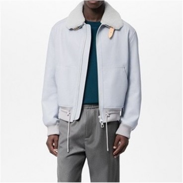 루이비통 남성 블루 가죽 자켓 - Louis vuitton Mens Blue Jackets 