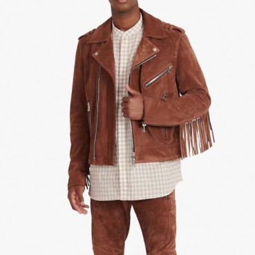 발망 남성 캐쥬얼 브라운 가죽 자켓 - Balmain Mens Brown Jackets 