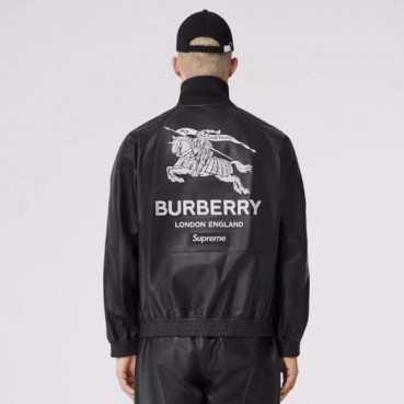 버버리 남성 클래식 블랙 가죽 자켓 - Burberry Mens Black Jackets 