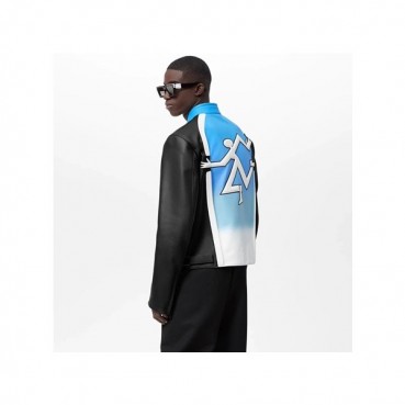루이비통 남성 블루 가죽 자켓 - Louis vuitton Mens Blue Jackets 