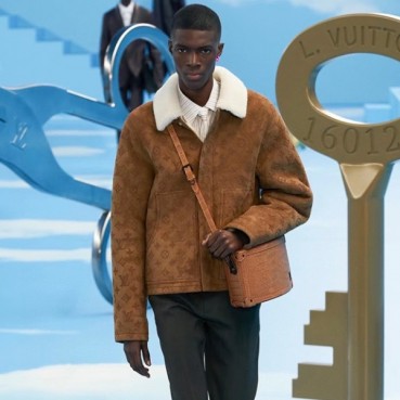 루이비통 남성 카멜 가죽 자켓 - Louis vuitton Mens Camel Jackets 