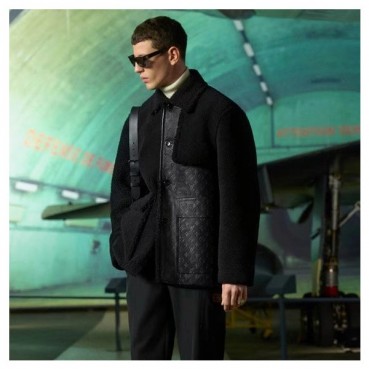 루이비통 남성 블랙 가죽 자켓 - Louis vuitton Mens Black Jackets 