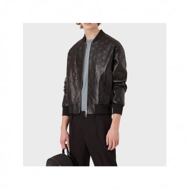 알마니 남성 블랙 가죽 자켓 - Armani Mens Black Jackets 
