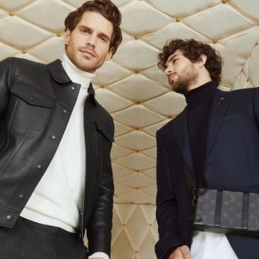 루이비통 남성 블랙 가죽 자켓 - Louis vuitton Mens Black Jackets 