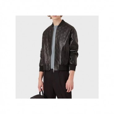 알마니 남성 블랙 가죽 자켓 - Armani Mens Black Jackets 