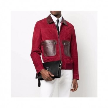 돌체앤가바나 남성 레드 가죽 자켓 - Mens Red Jackets 