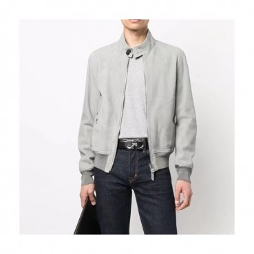 톰포드 남성 그레이 가죽 자켓 - Mens Gray Jackets 