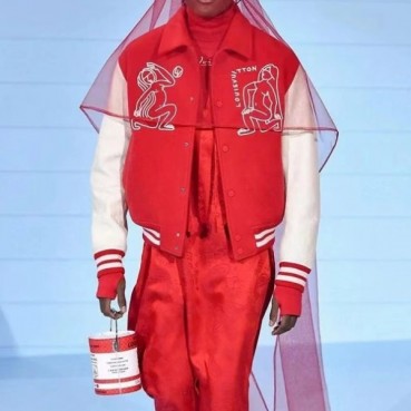 루이비통 남성 레드 가죽 자켓 - Mens Red Jackets 