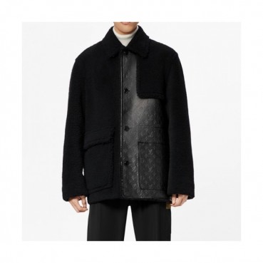 Louis vuitton  Mens Logo Leather Jackets Black - 루이비통 2021 남성 로고 가죽 자켓 Lou03832x Size(s 