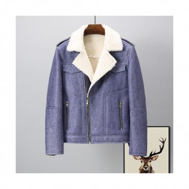 Louis vuitton  Mens Logo Leather Jackets Blue - 루이비통 2021 남성 로고 가죽 자켓 Lou03818x Size(m 
