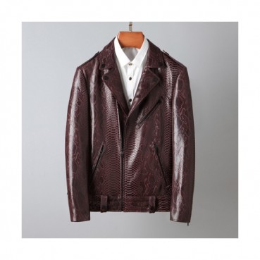 Louis vuitton  Mens Logo Leather Jackets Brown - 루이비통 2021 남성 로고 가죽 자켓 Lou03795x Size(m 