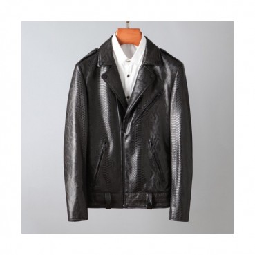 Louis vuitton  Mens Logo Leather Jackets Black - 루이비통 2021 남성 로고 가죽 자켓 Lou03794x Size(m 