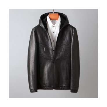 Louis vuitton  Mens Logo Leather Jackets Black - 루이비통 2021 남성 로고 가죽 자켓 Lou03789x Size(m 