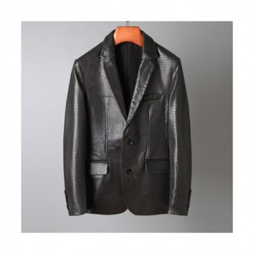 Burberry  Mens Casual Leather Jackets Black - 버버리 2021 남성 캐쥬얼 가죽 자켓 Bur04232x Size(m 