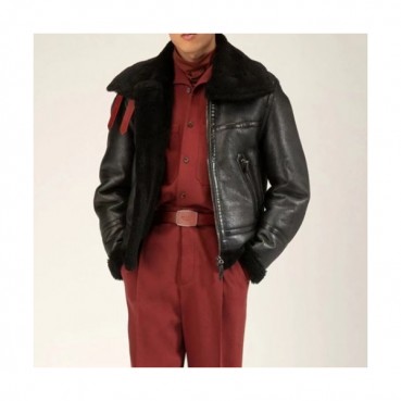 Bally Mens Business Modern Leather Jackets Black - 발리 2021 남성 비지니스 모던 가죽 자켓 Bly131x
