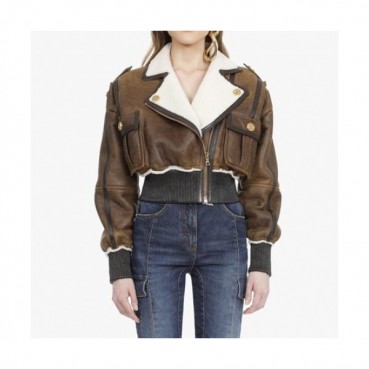 Balmain  Womens Casual Leather Jackets Brown - 발망 2021 여성 캐쥬얼 가죽 자켓 Balm0149x.Size(s 