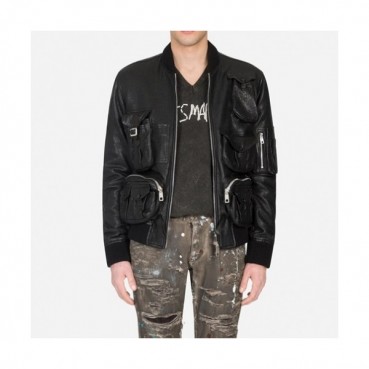 Dolce&Gabbana  Mens Casual Leather Jackets Black - 돌체앤가바나 2021 남성 캐쥬얼 가죽 자켓 Dol0331x Size(m 