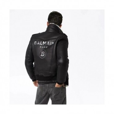 Balenciaga  Mens Logo Casual Leather Jackets Black - 발렌시아가 2021 남성 로고 캐쥬얼 가죽 재킷 Bal01237x Size(m 