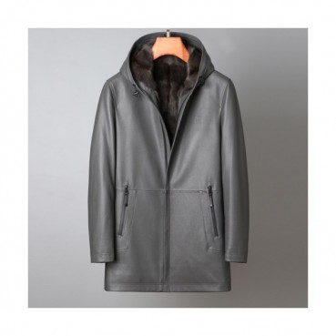 Armani  Mens Classic Leather Jackets Gray - 알마니 2021 남성 클래식 캐쥬얼 가죽 자켓 Arm0915x Size(m 