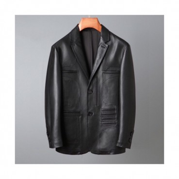 Fendi  Mens Casual Leather Jackets Black - 펜디 2021 남성 캐쥬얼 가죽 자켓 Fen01098x Size(m 