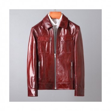[1:1]Saint Laurent  Mens Classic Leather Jackets Brown - 입생로랑 2021 남성 클래식 가죽 자켓 Ysl0124x Size(m 