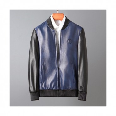 Armani  Mens Classic Leather Jackets Navy - 알마니 2021 남성 클래식 캐쥬얼 가죽 자켓 Arm0911x Size(m 