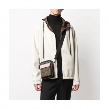 Fendi  Mens Casual Leather Jackets White - 펜디 2021 남성 캐쥬얼 가죽 자켓 Fen01096x Size(m 
