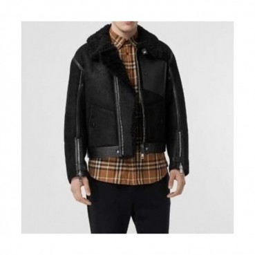 Burberry  Mens Casual Leather Jackets Black - 버버리 2021 남성 캐쥬얼 가죽 자켓 Bur04224x Size(m 