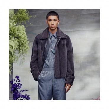 Dior  Mens Logo Modern Leather Jacket Gray - 디올 2021 남성 모던 가죽 자켓 Dio01540x Size(m 
