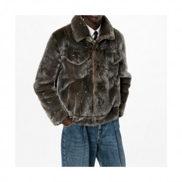 Louis vuitton  Mens Logo Leather Jackets Gray - 루이비통 2021 남성 로고 가죽 자켓 Lou03752x Size(s 