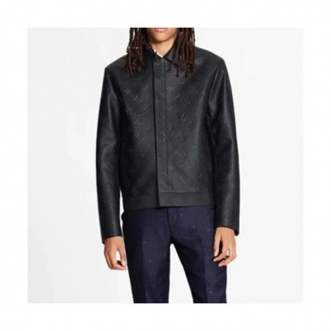 Louis vuitton  Mens Logo Leather Jackets Black - 루이비통 2021 남성 로고 가죽 자켓 Lou03751x Size(s 