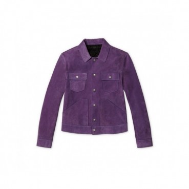 Tom Ford  Mens Logo Casual Leather Jacket Purple - 톰포드 2021 남성 로고 캐쥬얼 자켓 Tomf0029x Size(s 