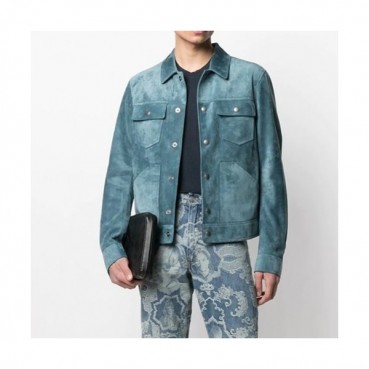 Tom Ford  Mens Logo Casual Leather Jacket Blue - 톰포드 2021 남성 로고 캐쥬얼 자켓 Tomf0027x Size(s 