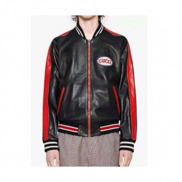 Gucci  Mens Classic Leather Jackets Black - 구찌 2021 남성 클래식 캐쥬얼 가죽 자켓 Guc04448x Size(m 