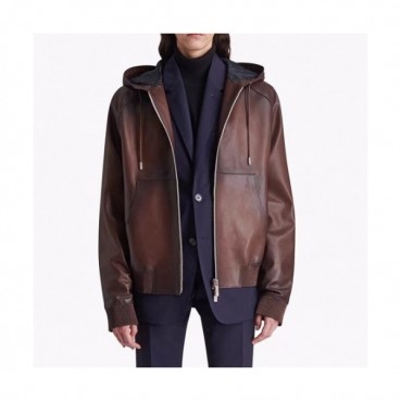 Berluti  Mens Casual Leather Jackets Brown - 벨루티 2021 남성 캐쥬얼 가죽 자켓 Ber0051x Size(m 