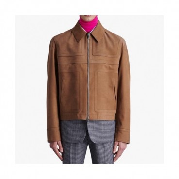 Berluti  Mens Casual Leather Jackets Brown - 벨루티 2021 남성 캐쥬얼 가죽 자켓 Ber0050x Size(m 