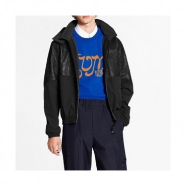 Louis vuitton  Mens Logo Leather Jackets Black - 루이비통 2021 남성 로고 가죽 자켓 Lou03693x Size(s 