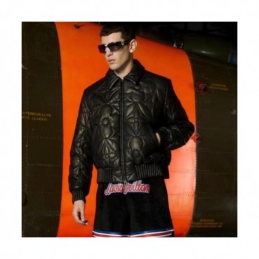 Louis vuitton  Mens Logo Leather Jackets Black - 루이비통 2021 남성 로고 가죽 자켓 Lou03692x Size(s 