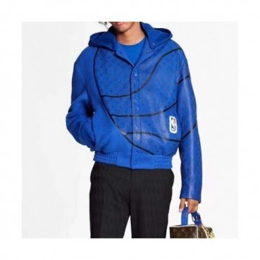 Louis vuitton  Mens Logo Leather Jackets Blue - 루이비통 2021 남성 로고 가죽 자켓 Lou03641x Size(m 