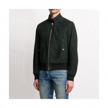 Tom Ford  Mens Logo Casual Leather Jacket Green - 톰포드 2021 남성 로고 캐쥬얼 자켓 Tomf0029x Size(m 