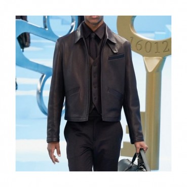 Louis vuitton  Mens Logo Leather Jackets - 루이비통 2021 남성 로고 가죽 자켓 Lou03627x Size(m 